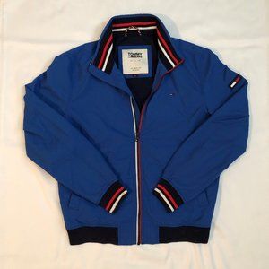 Tommy Jeans Men`s Medium Blue Zipper Windbreaker